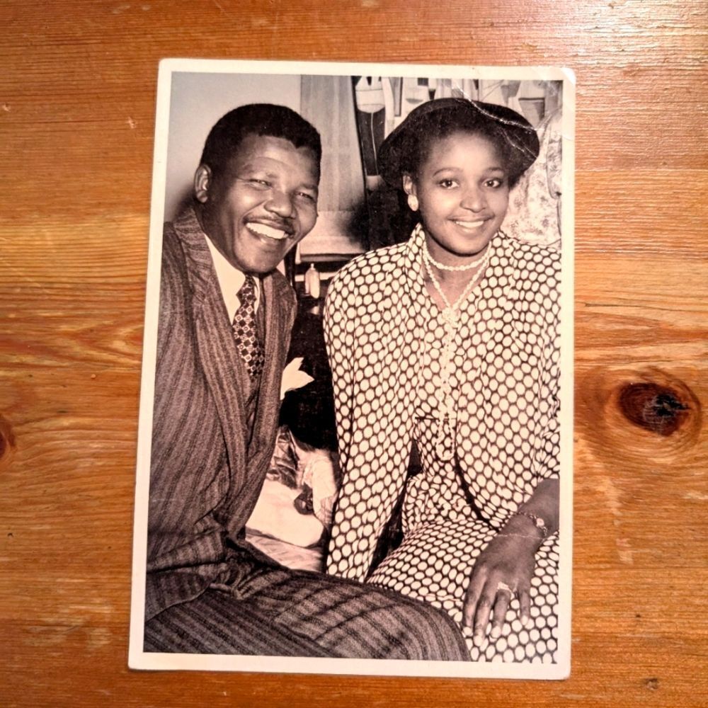 Vintage Nelson and Winnie Mandela Postcard